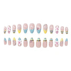 Acrylic Nail Enhancements Floral Design Long-Lasting Wear