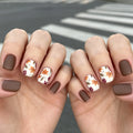 Acrylic Nail Enhancements Floral Design Set of 24