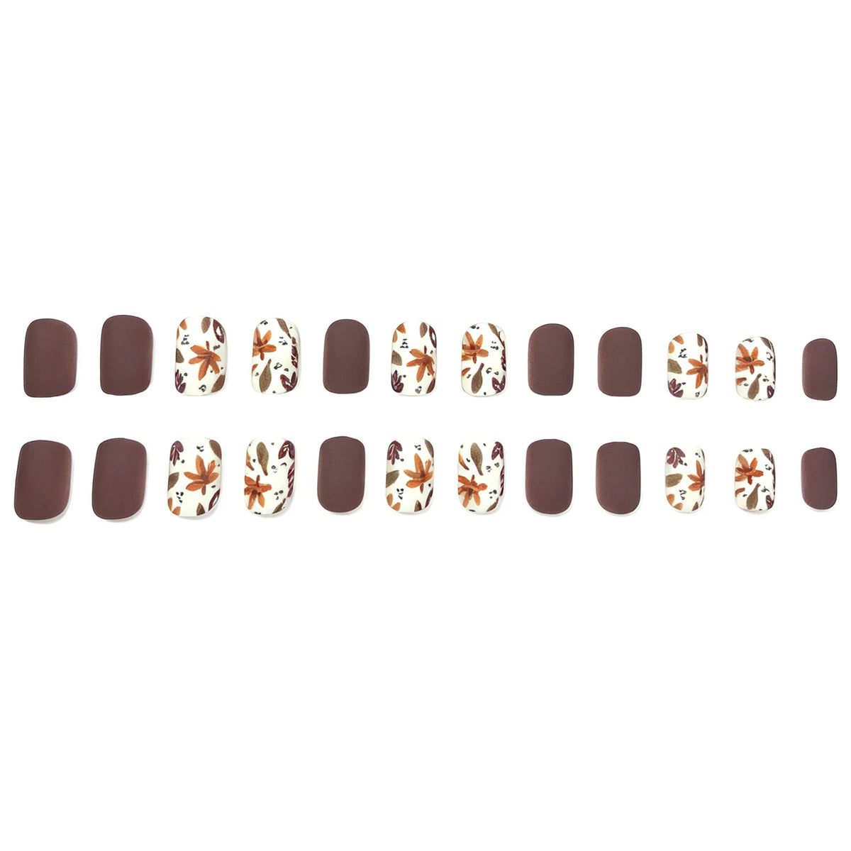 Acrylic Nail Enhancements Floral Design Set of 24