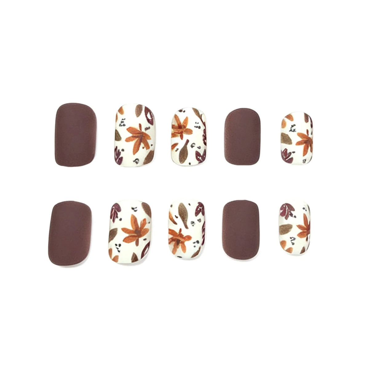 Acrylic Nail Enhancements Floral Design Set of 24