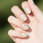 Acrylic Nail Enhancements Floral French Tip Easy Application
