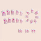 Acrylic Nail Enhancements Floral Pattern Durable Glossy Finish