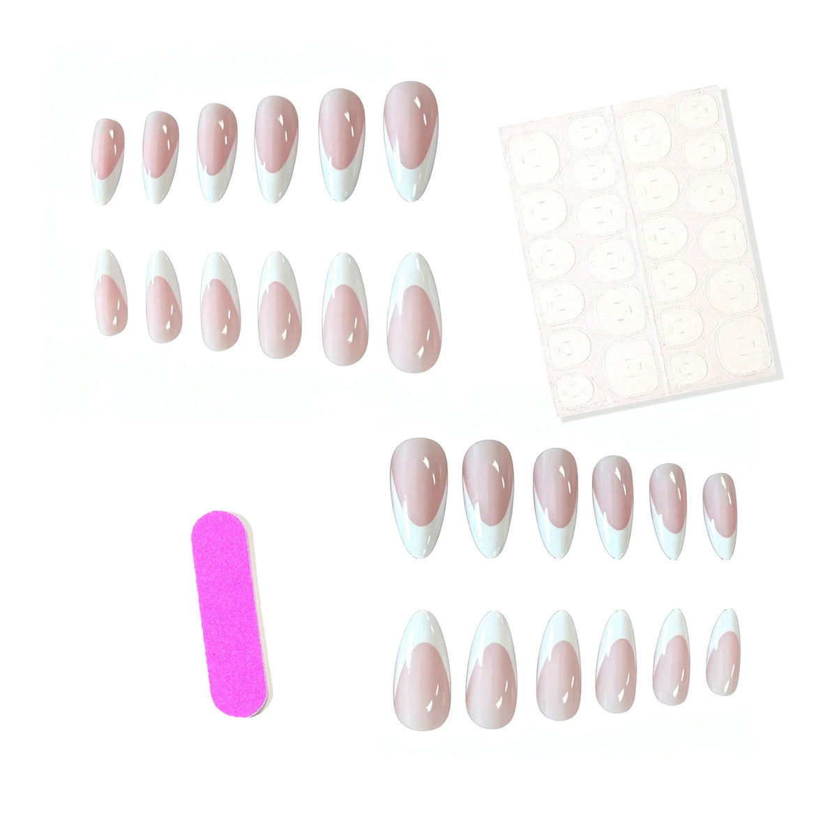 Acrylic Nail Enhancements French Tip Lightweight & Durable