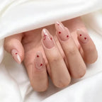 Acrylic Nail Enhancements Heart Design Comfortable Set of 24