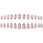 Acrylic Nail Enhancements Heart Design Comfortable Set of 24
