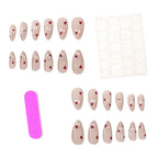Acrylic Nail Enhancements Heart Design Comfortable Set of 24