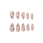Acrylic Nail Enhancements Heart Design Comfortable Set of 24