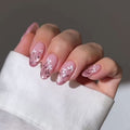 Acrylic Nail Enhancements Intricate Floral Set of 24
