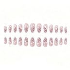 Acrylic Nail Enhancements Intricate Floral Set of 24