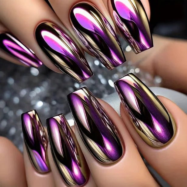 Acrylic Nail Enhancements Mirror Finish Long-Lasting Wear