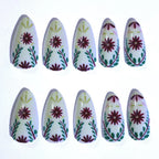 Acrylic Nail Enhancements Salon-Quality Floral Design