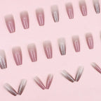 Acrylic Nail Extensions Almond Shape Floral Glitter