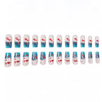 Acrylic Nail Extensions Aqua Goldfish Design Set of 24