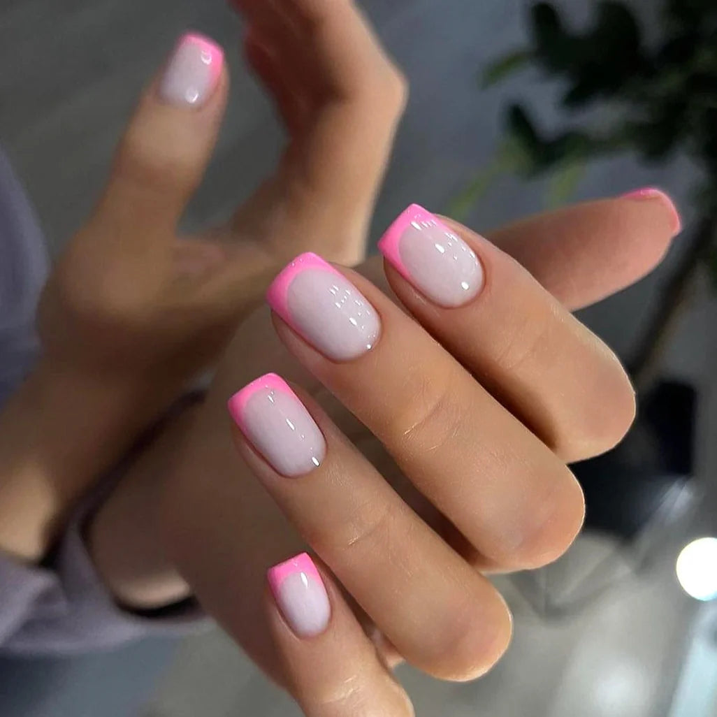 Acrylic Nail Extensions Butterfly Design & Rhinestones