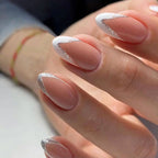 Acrylic Nail Extensions Butterfly Design & Rhinestones