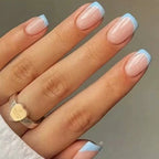 Acrylic Nail Extensions Butterfly Design & Rhinestones