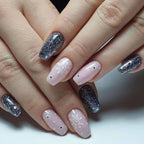 Acrylic Nail Extensions Butterfly Design & Rhinestones
