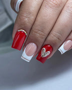 Acrylic Nail Extensions Butterfly Design & Rhinestones