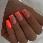Acrylic Nail Extensions Butterfly Design & Rhinestones