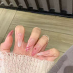 Acrylic Nail Extensions Durable Checkered Flexible Fit