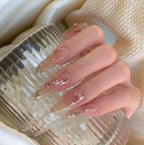 Acrylic Nail Extensions Floral Accents Easy Application Comfortable Fit