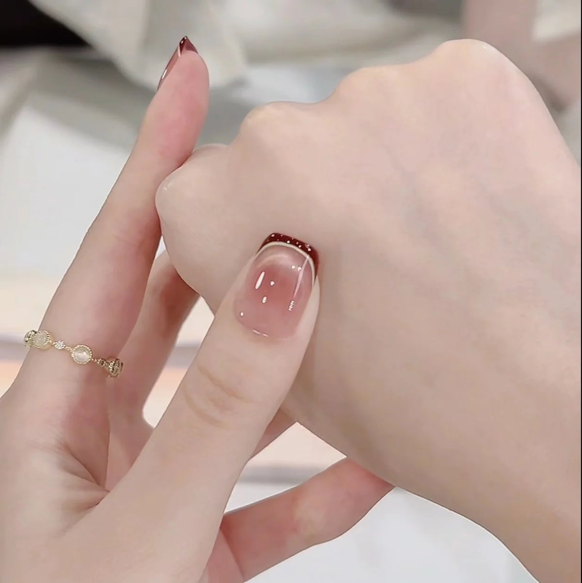 Acrylic Nail Extensions Floral Design Custom Fit