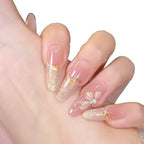 Acrylic Nail Extensions Floral Design Customizable Length