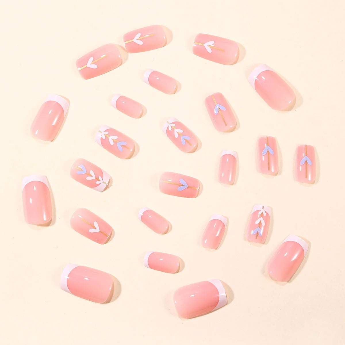 Acrylic Nail Extensions Floral Design Lightweight & Chip-Resistant