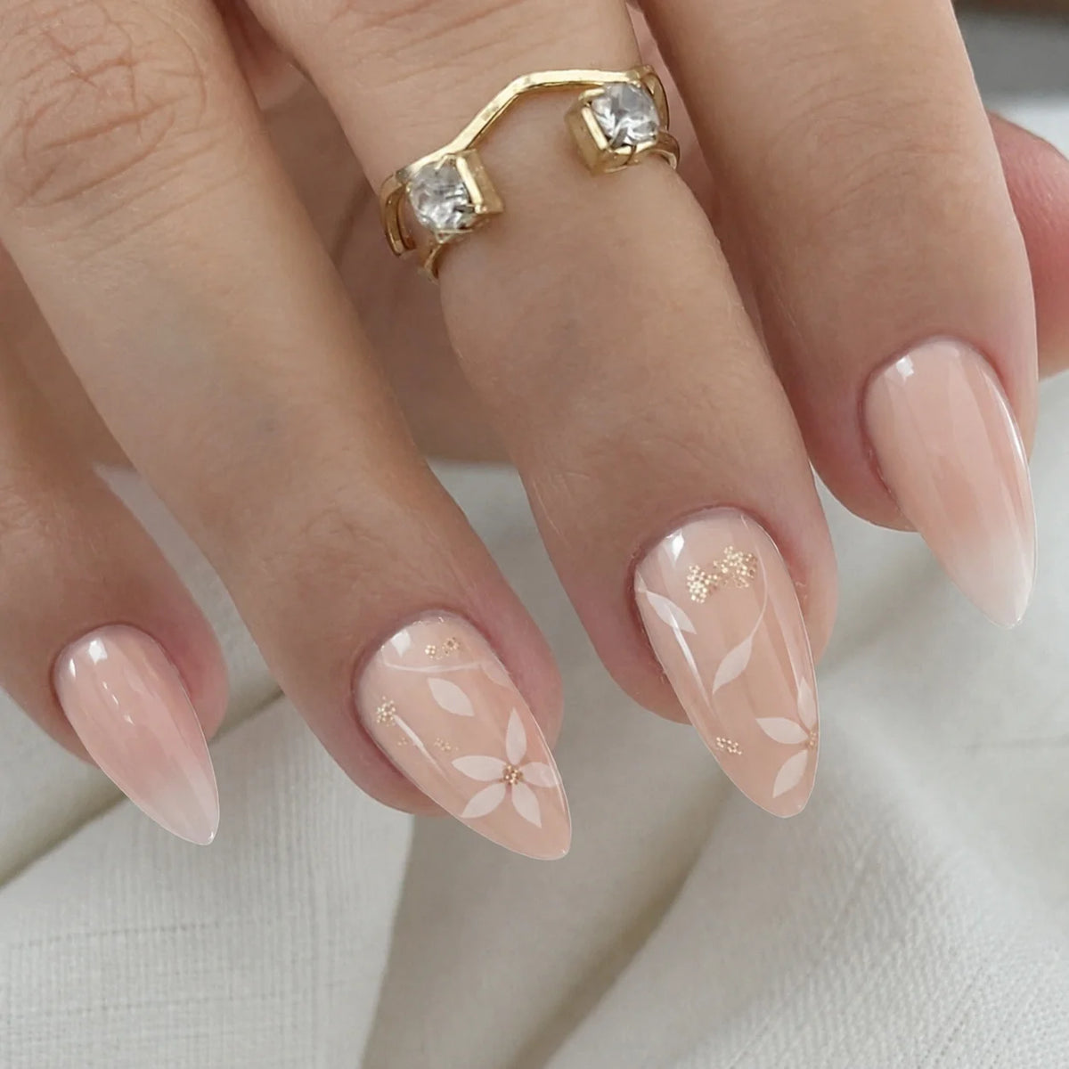 Acrylic Nail Extensions Floral Design Long-Lasting