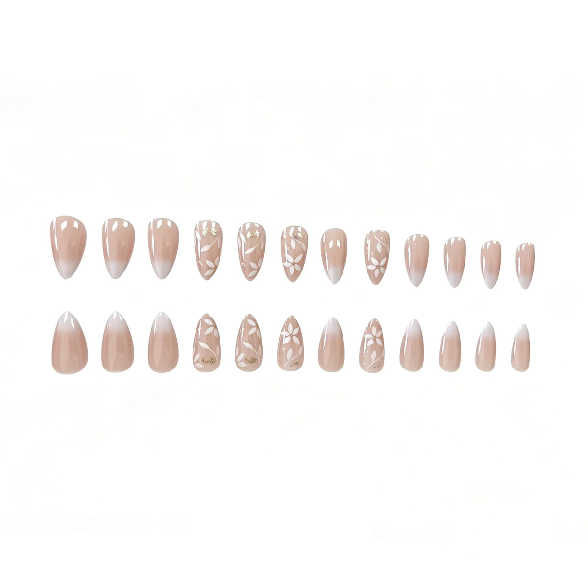 Acrylic Nail Extensions Floral Design Long-Lasting