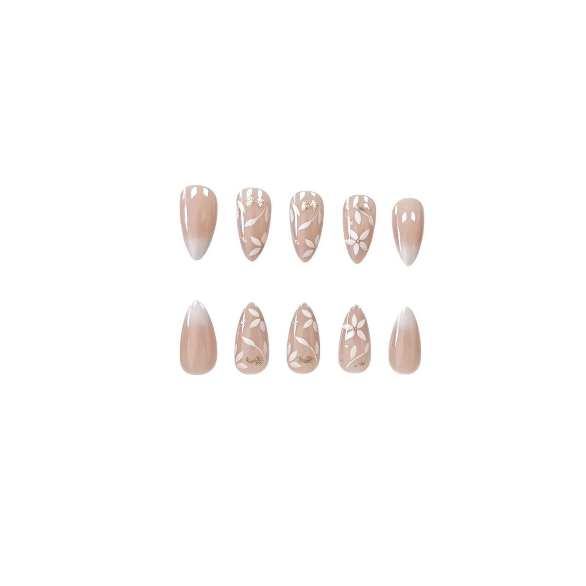Acrylic Nail Extensions Floral Design Long-Lasting