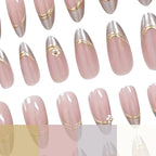 Acrylic Nail Extensions Floral Design Set of 24