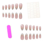 Acrylic Nail Extensions Floral Design Set of 24