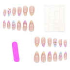 Acrylic Nail Extensions Floral Set of 24