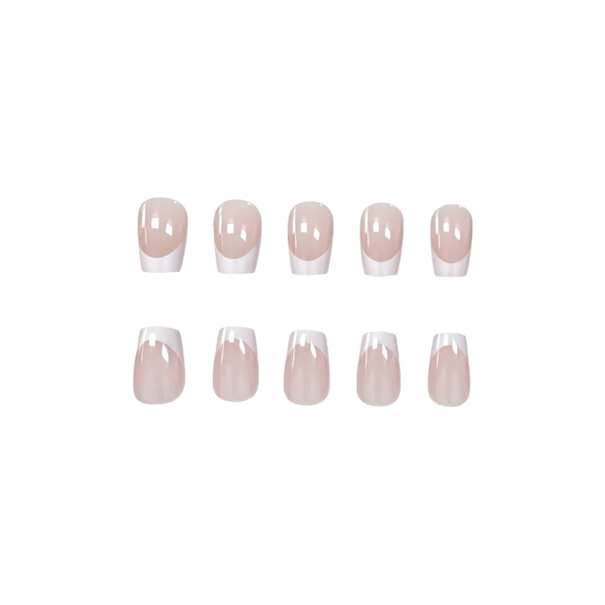 Acrylic Nail Extensions French Tip Easy Application Set of 24