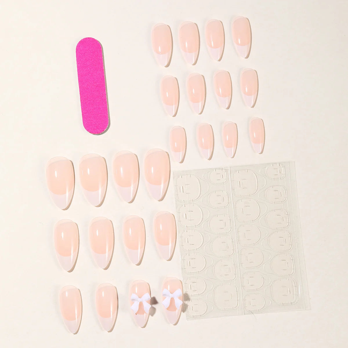 Acrylic Nail Extensions French Tip Pre-Shaped Comfortable Fit