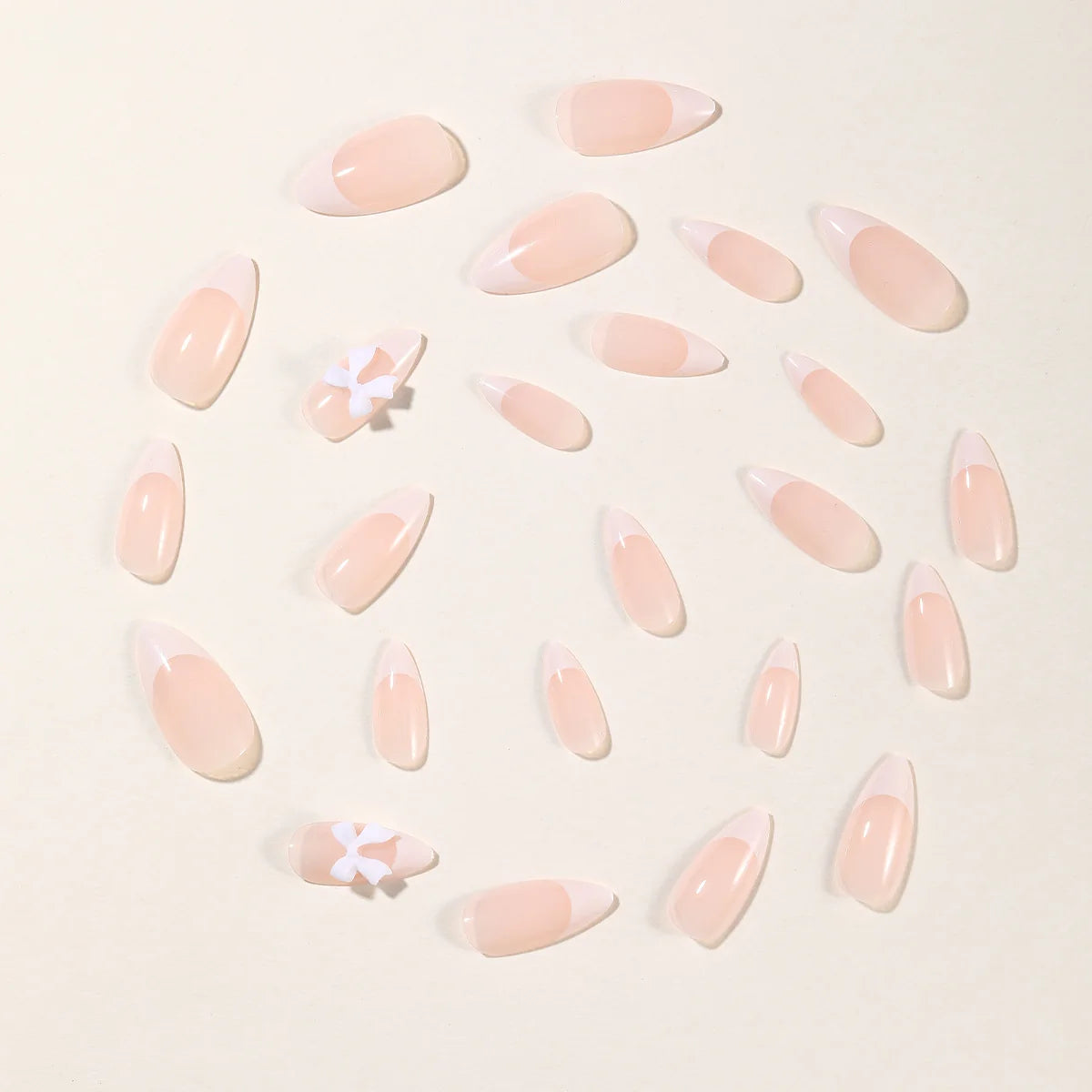 Acrylic Nail Extensions French Tip Pre-Shaped Comfortable Fit