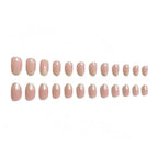 Acrylic Nail Extensions French Tip Rose Set of 24