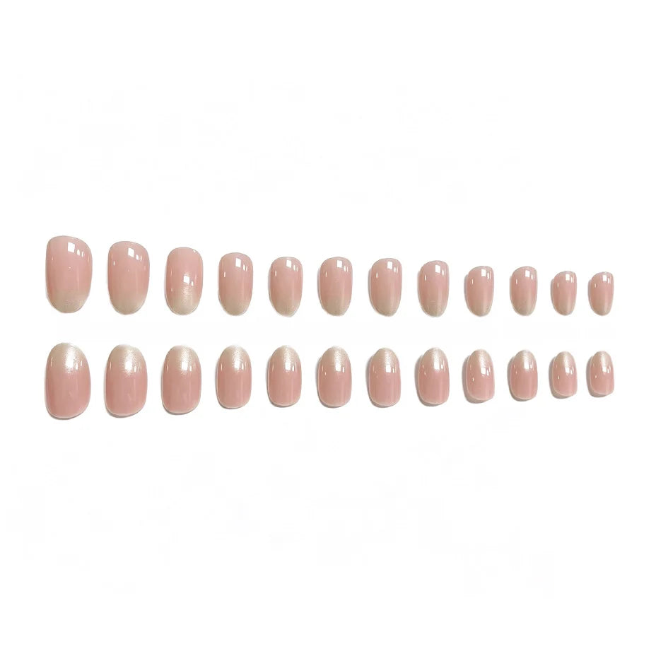 Acrylic Nail Extensions French Tip Rose Set of 24