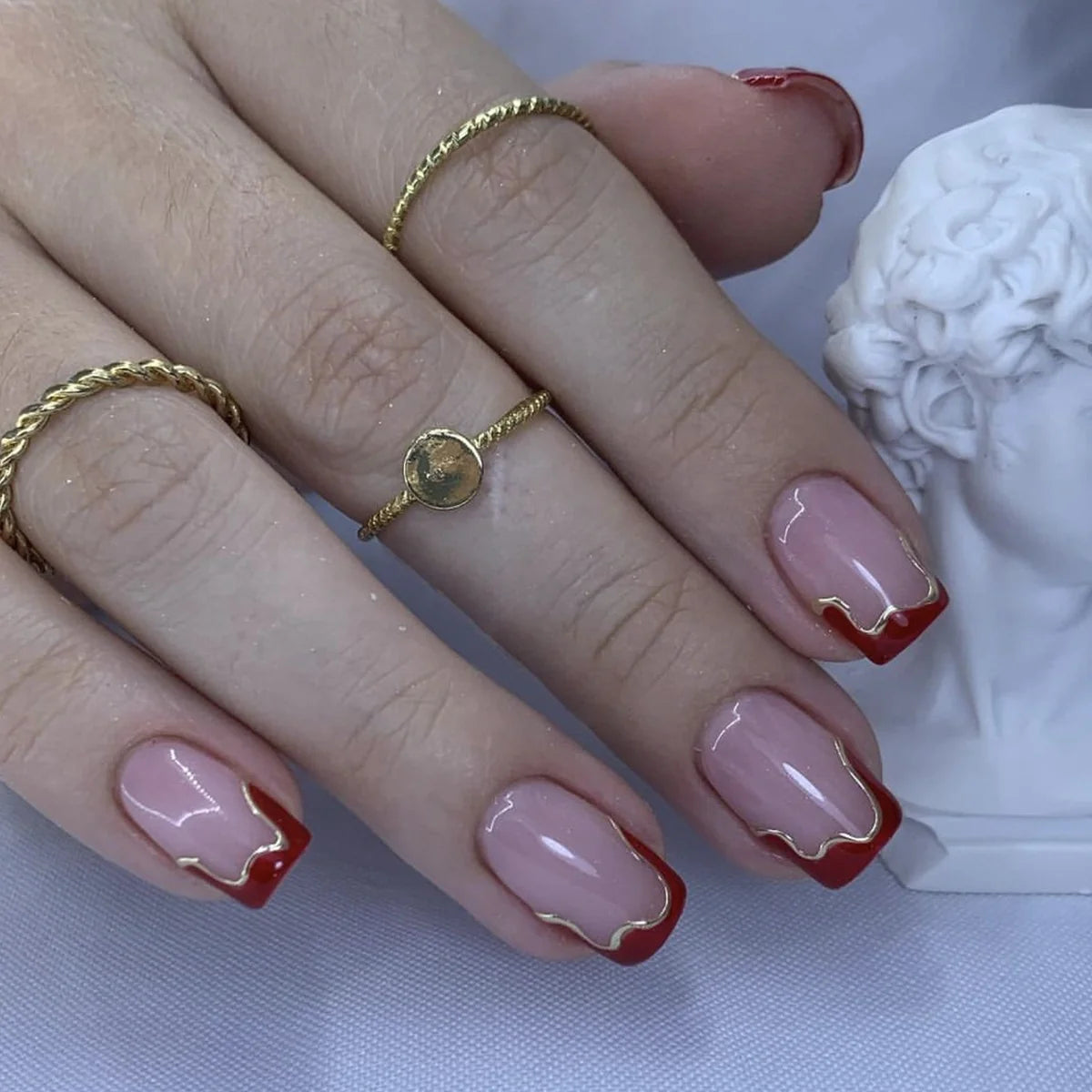 Acrylic Nail Extensions French Tip Salon-Quality