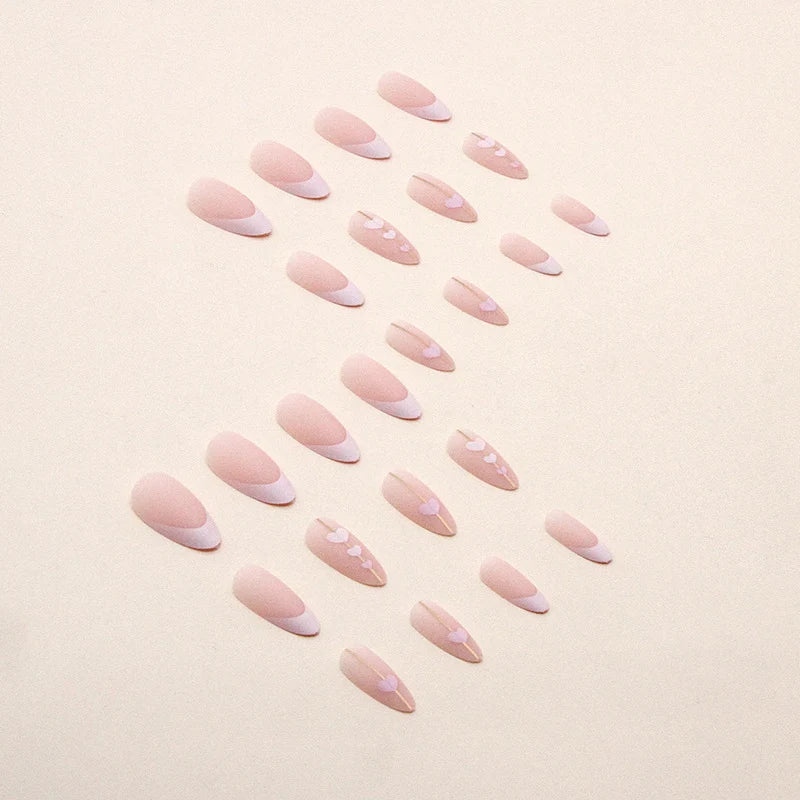 Acrylic Nail Extensions Heart-Embellished Complete Kit & Easy Application