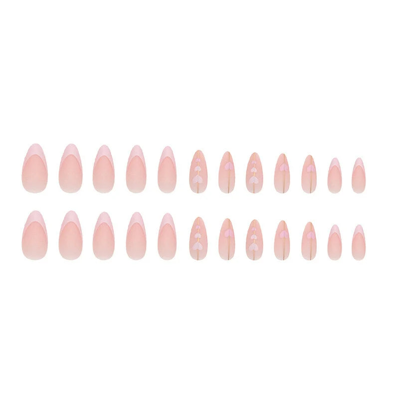 Acrylic Nail Extensions Heart-Embellished Complete Kit & Easy Application