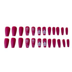 Acrylic Nail Extensions Long Jelly-Style Snowflake Designs