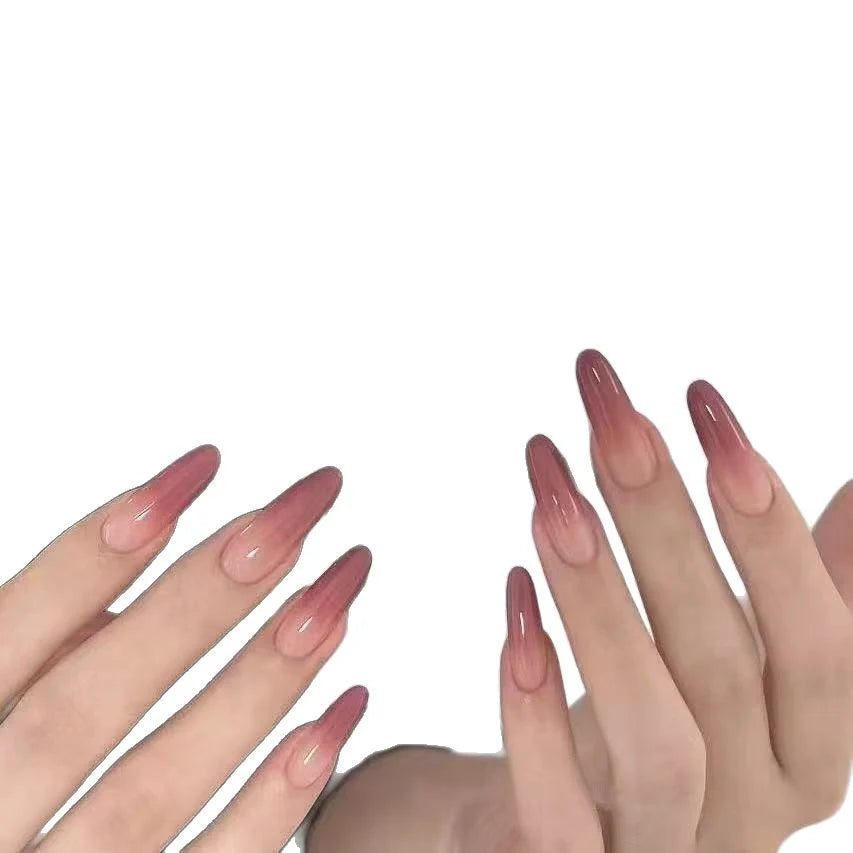 Acrylic Nail Extensions Ombre Gradient Dry Rose Easy Application
