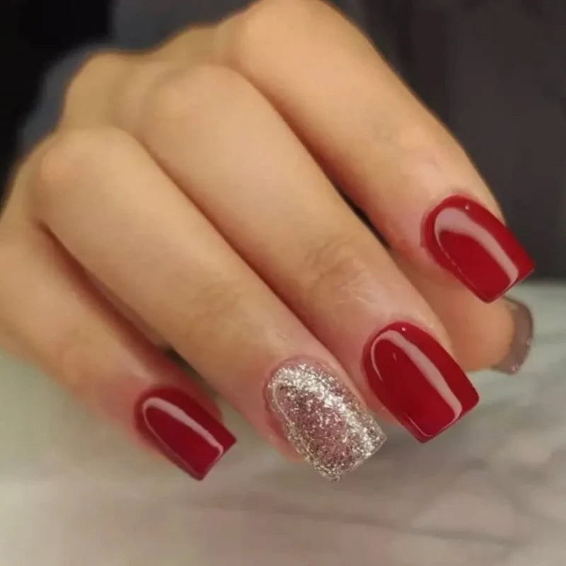 Acrylic Nail Extensions Short Glossy Set of 24