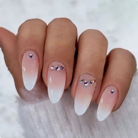 Acrylic Nail Extensions Short Glossy Set of 24