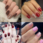 Acrylic Nail Extensions Short Glossy Set of 24