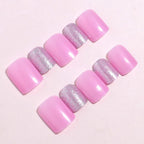 Acrylic Nail Extensions Short Glossy Set of 24