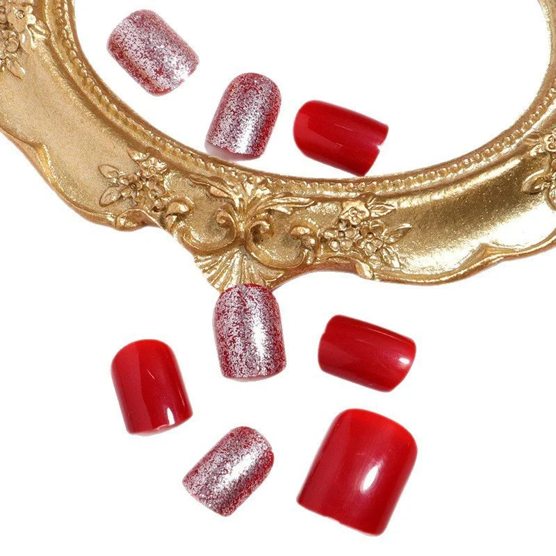 Acrylic Nail Extensions Short Glossy Set of 24