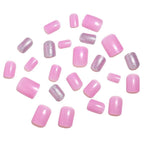 Acrylic Nail Extensions Short Glossy Set of 24